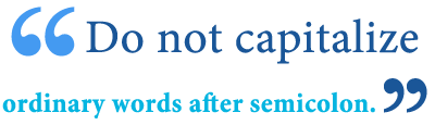 Capital after semicolon 