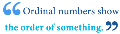 Define ordinal numbers and define cardinal numbers