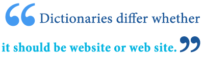 Define web site and define website