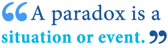 Example of a paradox meaning 