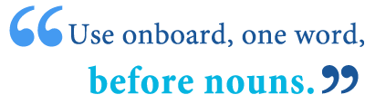 On boarding vs onboarding