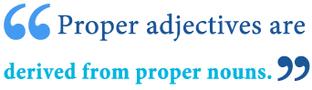 proper adjectives examples