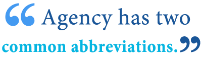 abbreviation of agency abbreviation