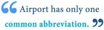 abbreviation of airport abbreviation