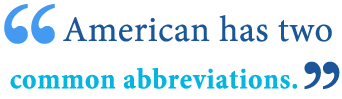 abbreviation of american abbreviation