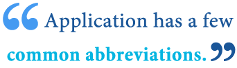abbreviation of application abbreviation