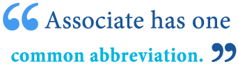abbreviation of associate abbreviation