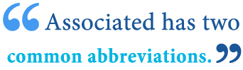 abbreviation of associated abbreviation