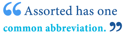 abbreviation of assorted abbreviation
