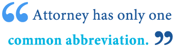 abbreviation of attorney abbreviation