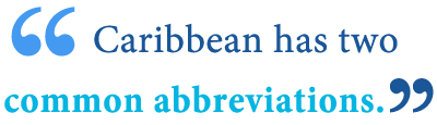 abbreviation of caribbean abbreviation