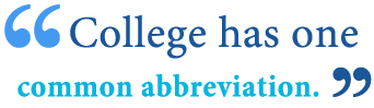 abbreviation of college abbreviation