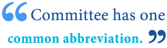 abbreviation of committee abbreviation