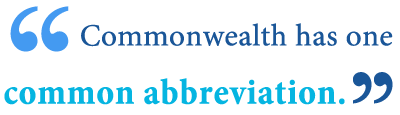 abbreviation of commonwealth abbreviation