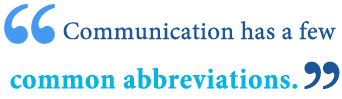 abbreviation of communication abbreviation