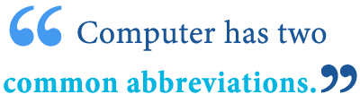 abbreviation of computer abbreviation