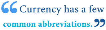 abbreviation of currency abbreviation