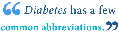 abbreviation of diabetes abbreviation