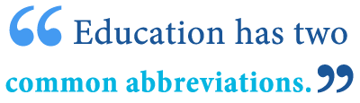 abbreviation of education abbreviation