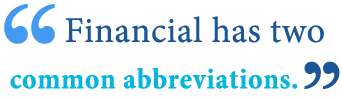 abbreviation of financial abbreviation