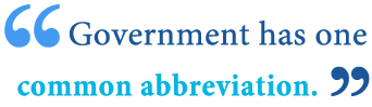 abbreviation of government abbreviation