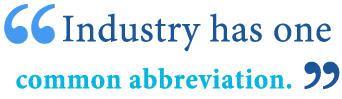 abbreviation of industry abbreviation