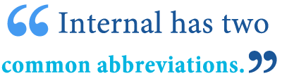 abbreviation of internal abbreviation
