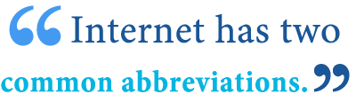 abbreviation of internet abbreviation