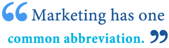 abbreviation of marketing abbreviation