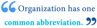abbreviation of organization abbreviation