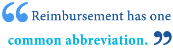 abbreviation of reimbursement abbreviation