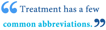 abbreviation of treatment abbreviation