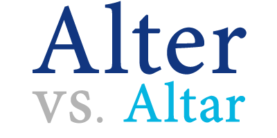 alter versus altar