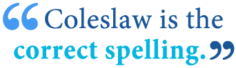 coleslaw versus coldslaw grammar 