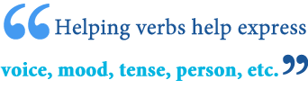 commone helping verbs examples