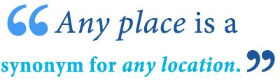 define any place define anyplace