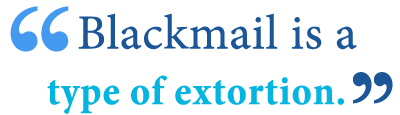 define blackmail define extortion 
