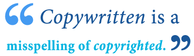 define copywritten define copyrighted 
