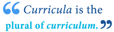 define curriculum define curricula
