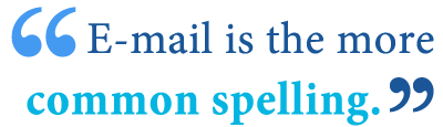 e-mail versus email