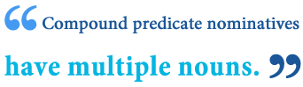 examples of predicate nominative examples sentences 