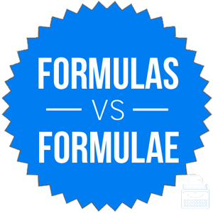 formulas versus formulae 