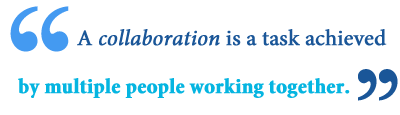 meaning of collaborate with