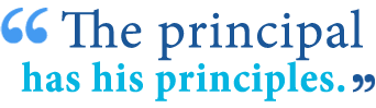 Difference in principal versus principle